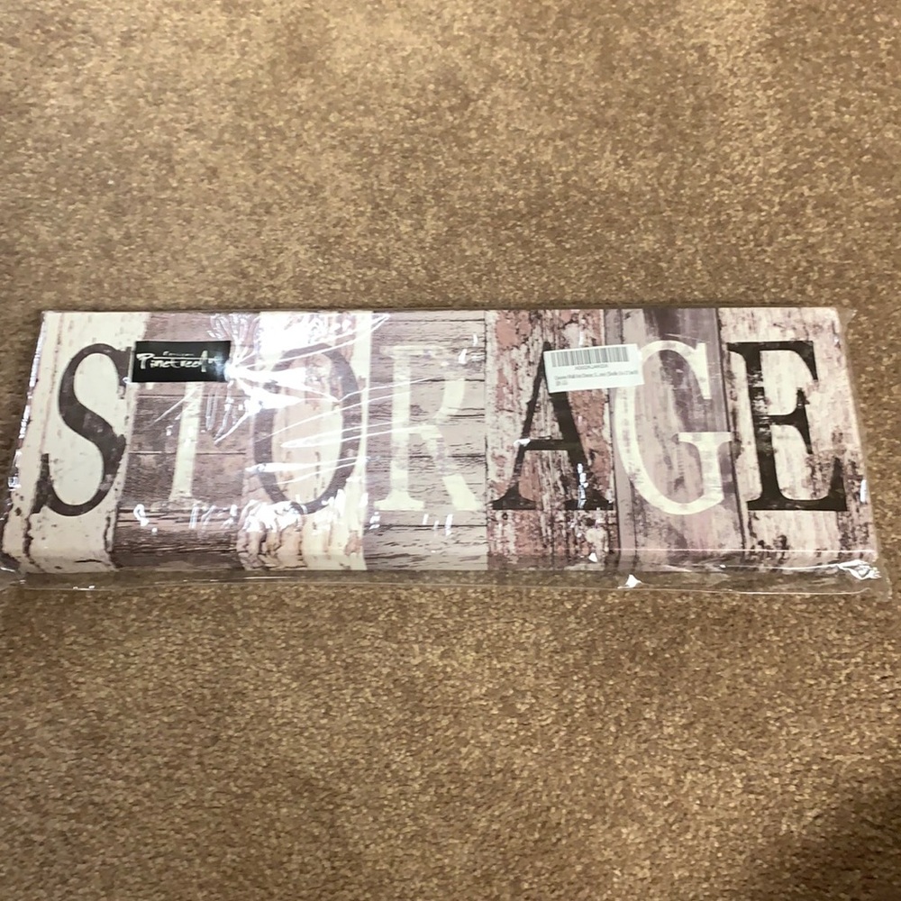 Canvas storage sign